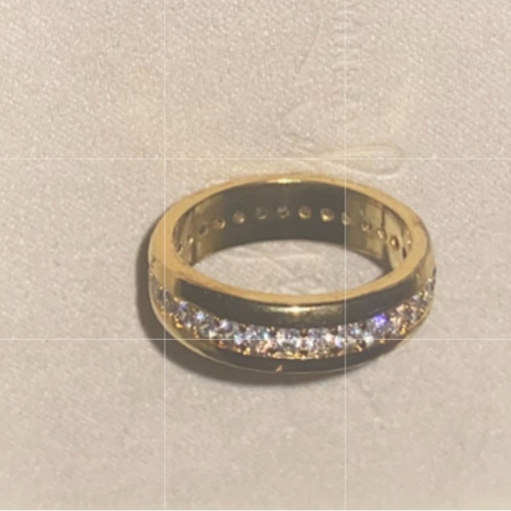 Gold Plated Band Ring with Beaded Details